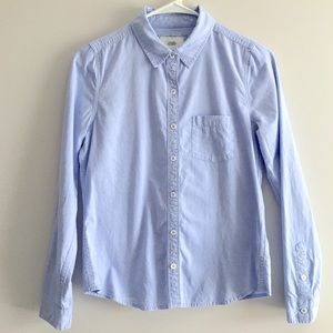 NWOT Light Blue Denim Button Down Shirt S